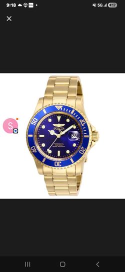 New Mens Gold Invicta Pro Diver Watch 