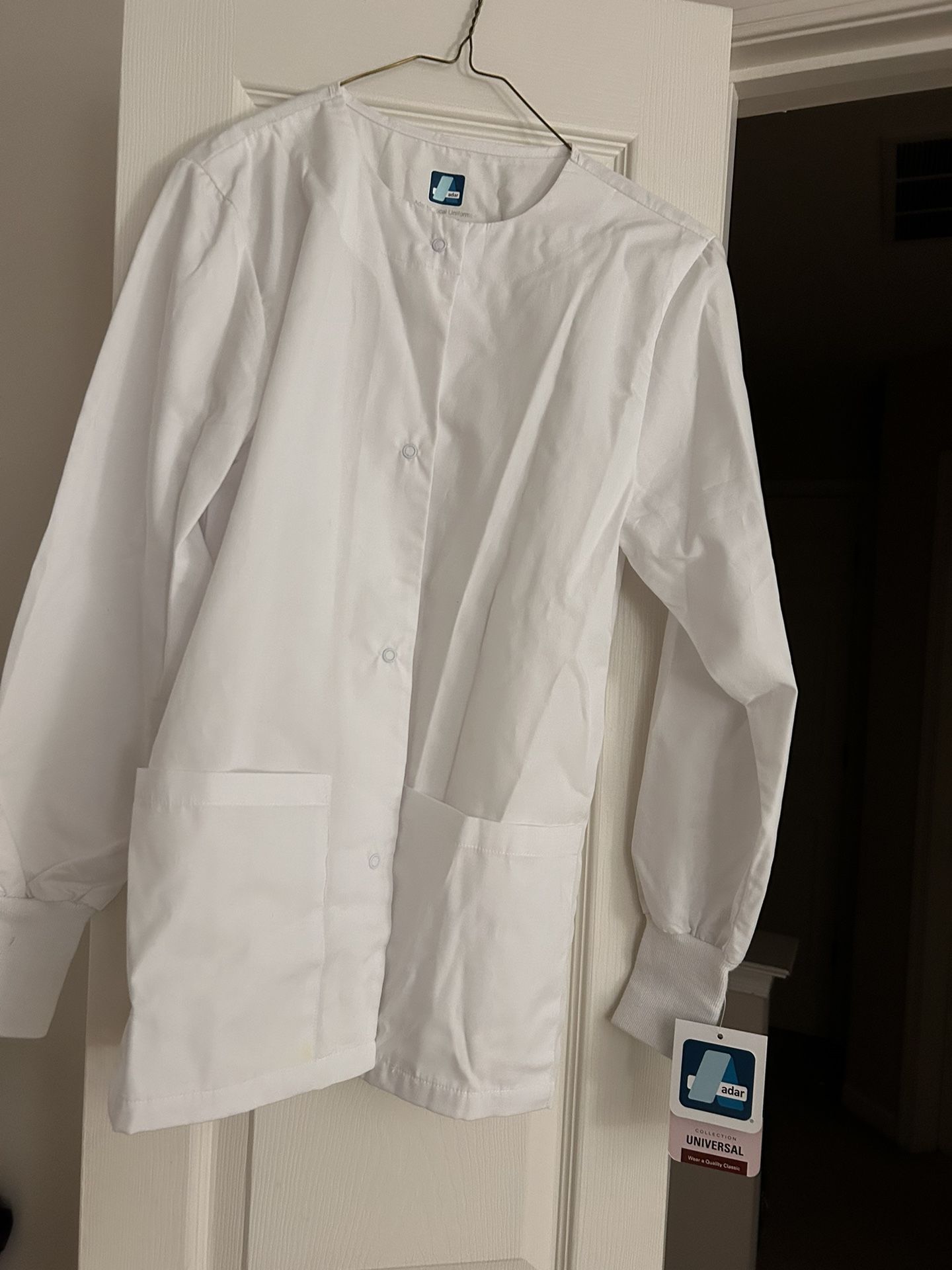 Adar White Scrub Jacket