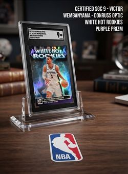 Victor Wembanyama San Antonio Spurs 2023-24 Donruss Optic RC PURPLE PRIZM SGC