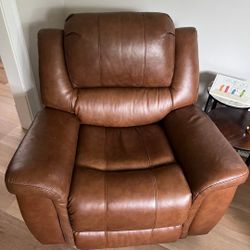 Abbyson Brown Leather Recliner Chair