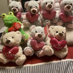 Valentine Plush Bear Or Frog $4 Each
