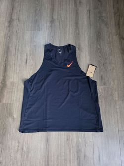 Nike Aeroswift Dri-Fit ADV Running Singlet Navy Mens Size 2XL