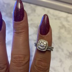 1 K Wedding Ring With Engagement Band