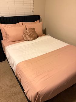 Full black bedframe