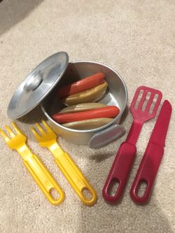 Toy Camping hotdogs cook out set