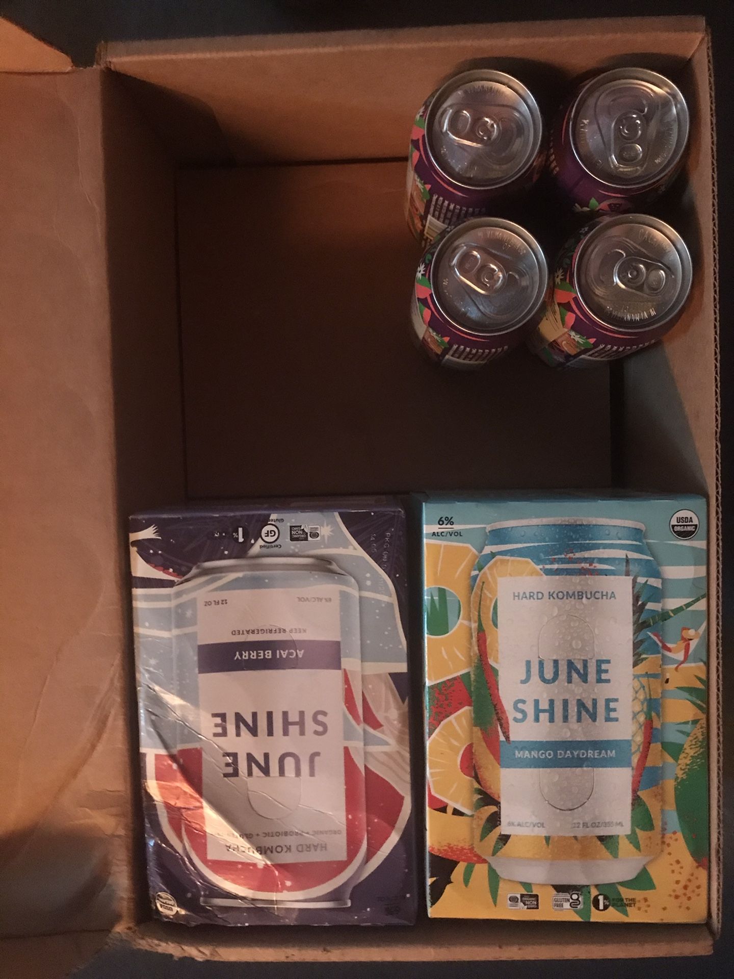 Two Sealed Six Pack And 4 Cans New Hard Kombucha 