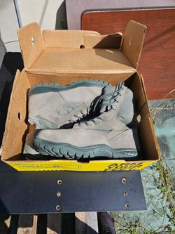 Military Combat Boots, Steel Toe, Belleville, Size 10.5, Sage Green