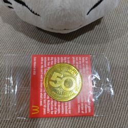 McDonald's 50th Anniversary Big Mac Collector's Coin Also Redeemable For 1 Big Mac Brand New Sealed