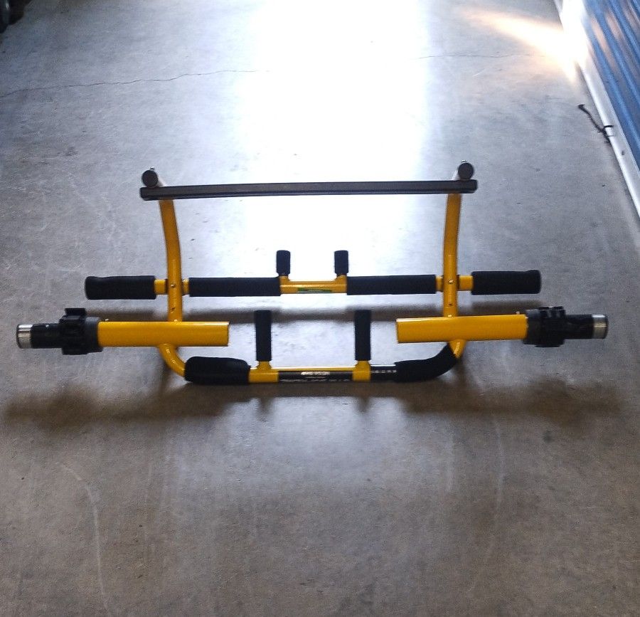 Gym Supreme Mega Bar . It's A Two In One A Pull-up Bar In A Curl Bar