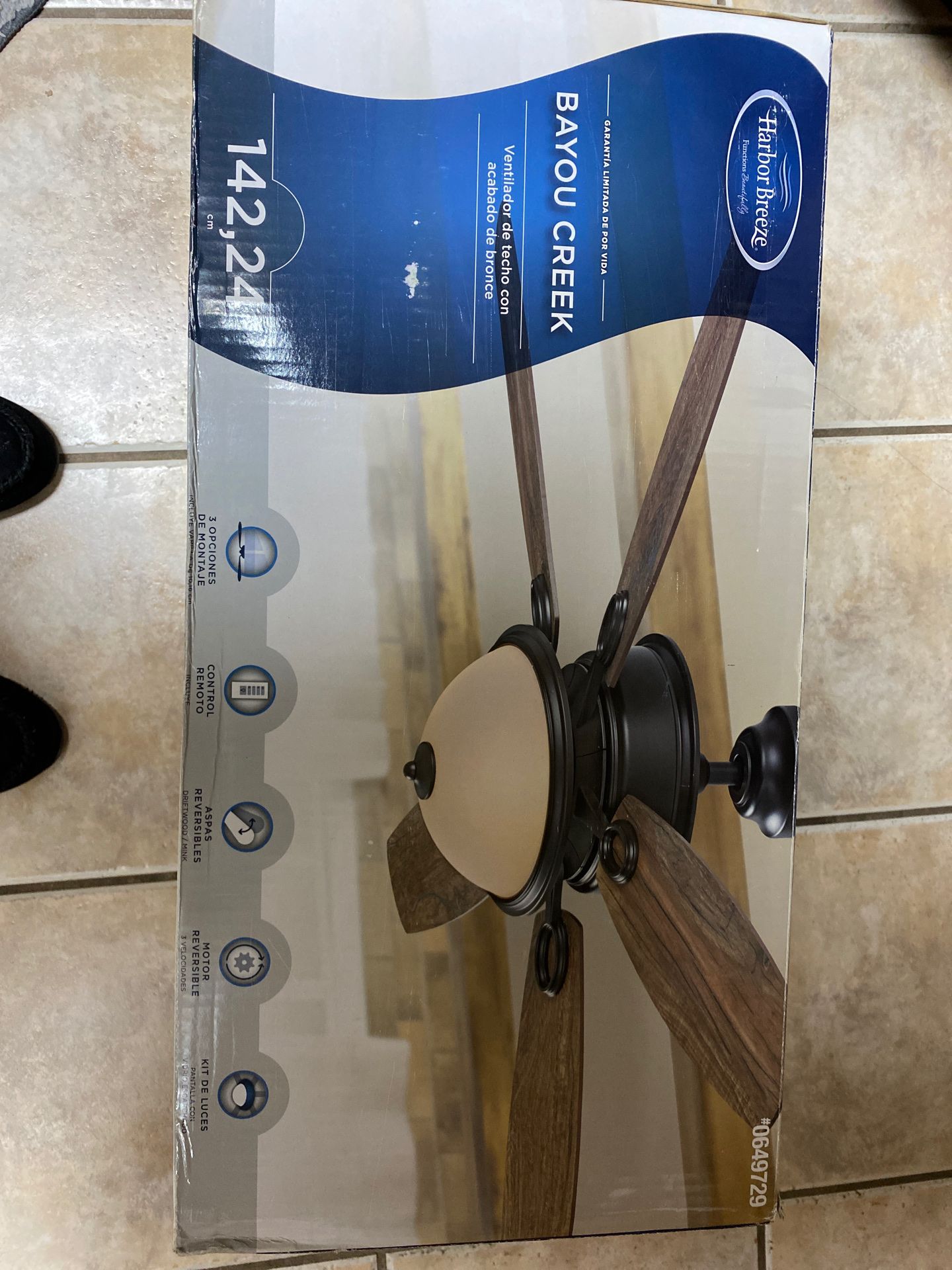 Brand New Harbor Breeze Bayou Creek Bronze 56 in Blades Regular $160 selling for $80