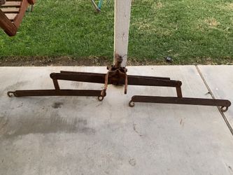 Antique Metal Iron Double Tree Yard Art