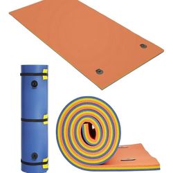 Floating mat for lakes and pools, 4"x6" extra large floating mat, 3 layers of tear-resistant XPE foam, suitable for adults and children