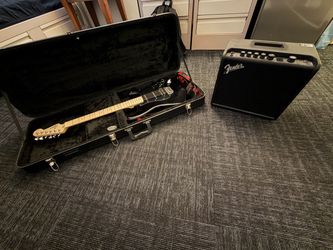 Squire Guitar and Fender Amp