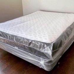 Set Queen Size Mattress Double Sided 10”Brand New In Plastic Delivery Available 