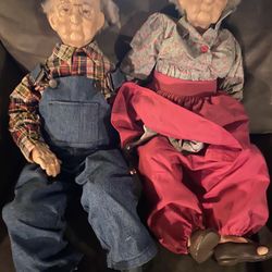 Vintage Granny And Grandpa Porcelain Dolls