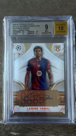 2024-25 Topps Reverence UEFA Club Competitions Autos  Orange #RAL Lamine Yamal