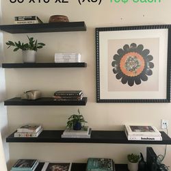 Floating Wood shelving