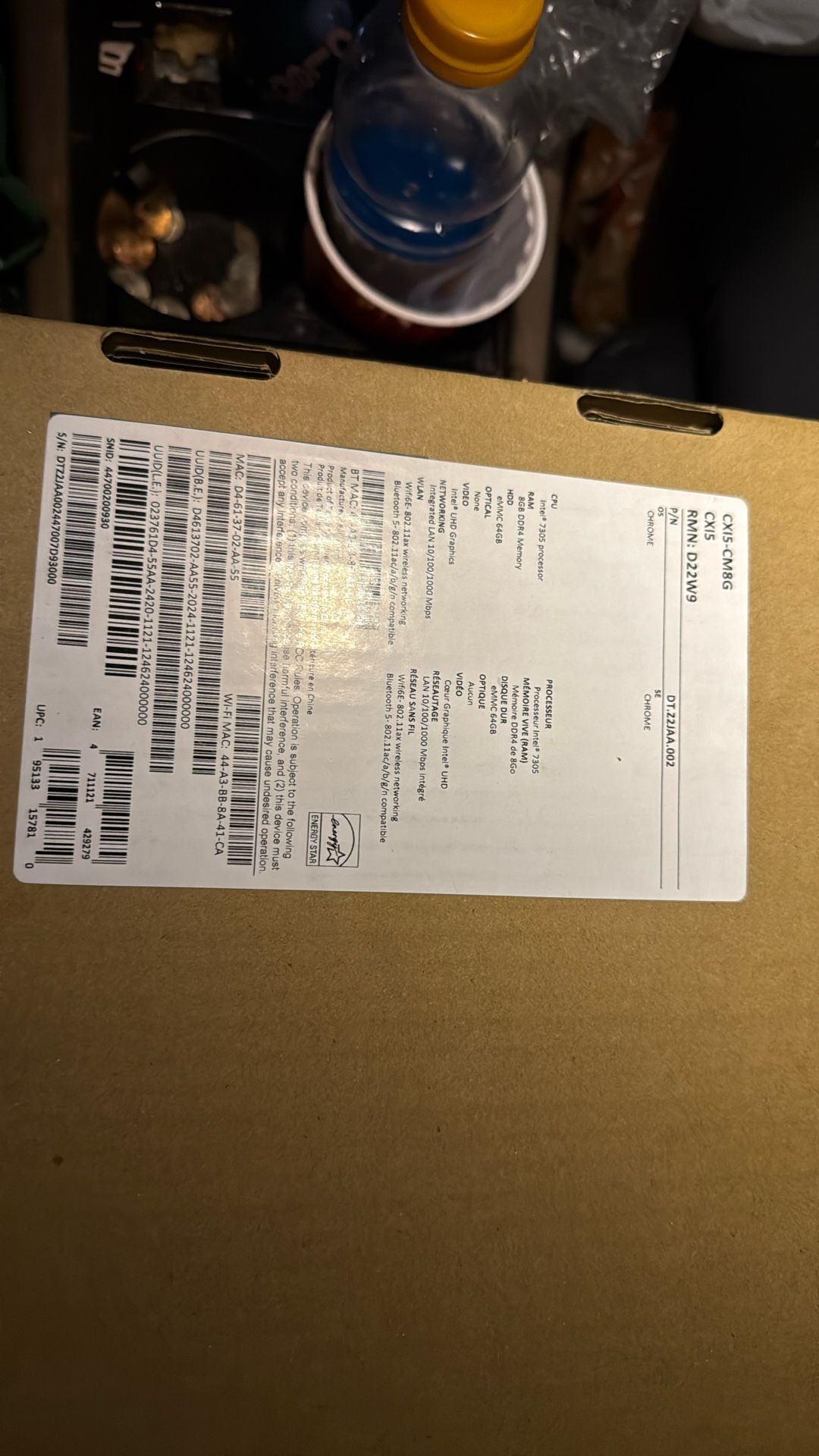 Acer Chrome Book CPU