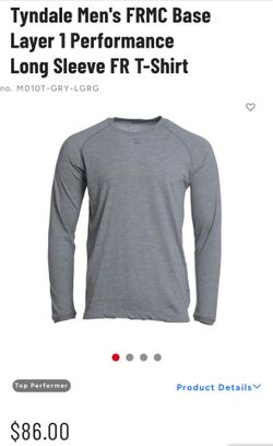 Tyndale fr rated long sleeve shirt gray 2XLN