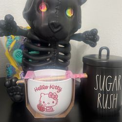 HELLO KITTY BOWL WITH CHOPSTICKS 