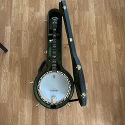 Deering Banjo With Case, Stand And Accessories 