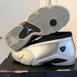 Air Jordan Retro 14 Low Metallic Silver Size 10M/11.5W