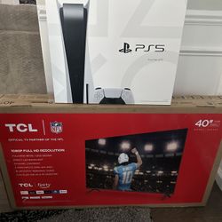 Play Station 5 Disc Version & 40 Inch Smart TV