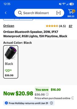 Ortizan Bluetooth Speaker, 20W, IPX7 Waterproof,