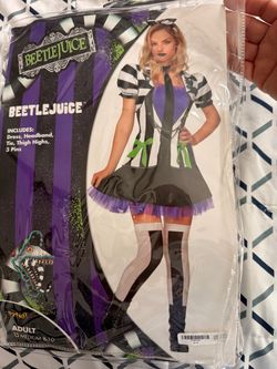 Beetlejuice Halloween Costume Adult Medium