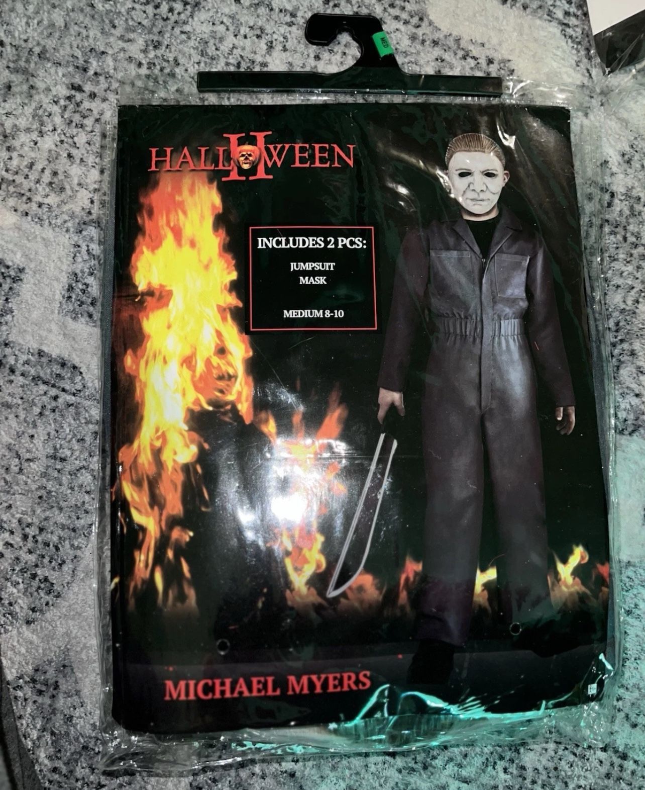 Halloween Michael Myers Jumpsuit, Mask & Knife Costume Youth M 8-10