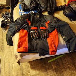 Joe Rocket Motorcycle Jacket With Gloves And Inner Lining
