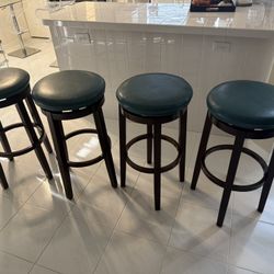 AVAILABLE 4 Stools Teal Color Used