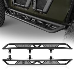 Hooke Road Gladiator 5.3" Drop Side Step Tube Running Boards Nerf Bar Rock Slider Rails for Jeep Gladiator JT 2020 2021 2022 2023 2024 2025 4-Door
