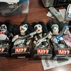 KISS Doll Figures..All 4.  Made In 1998 Still In Box With Tags Attached
