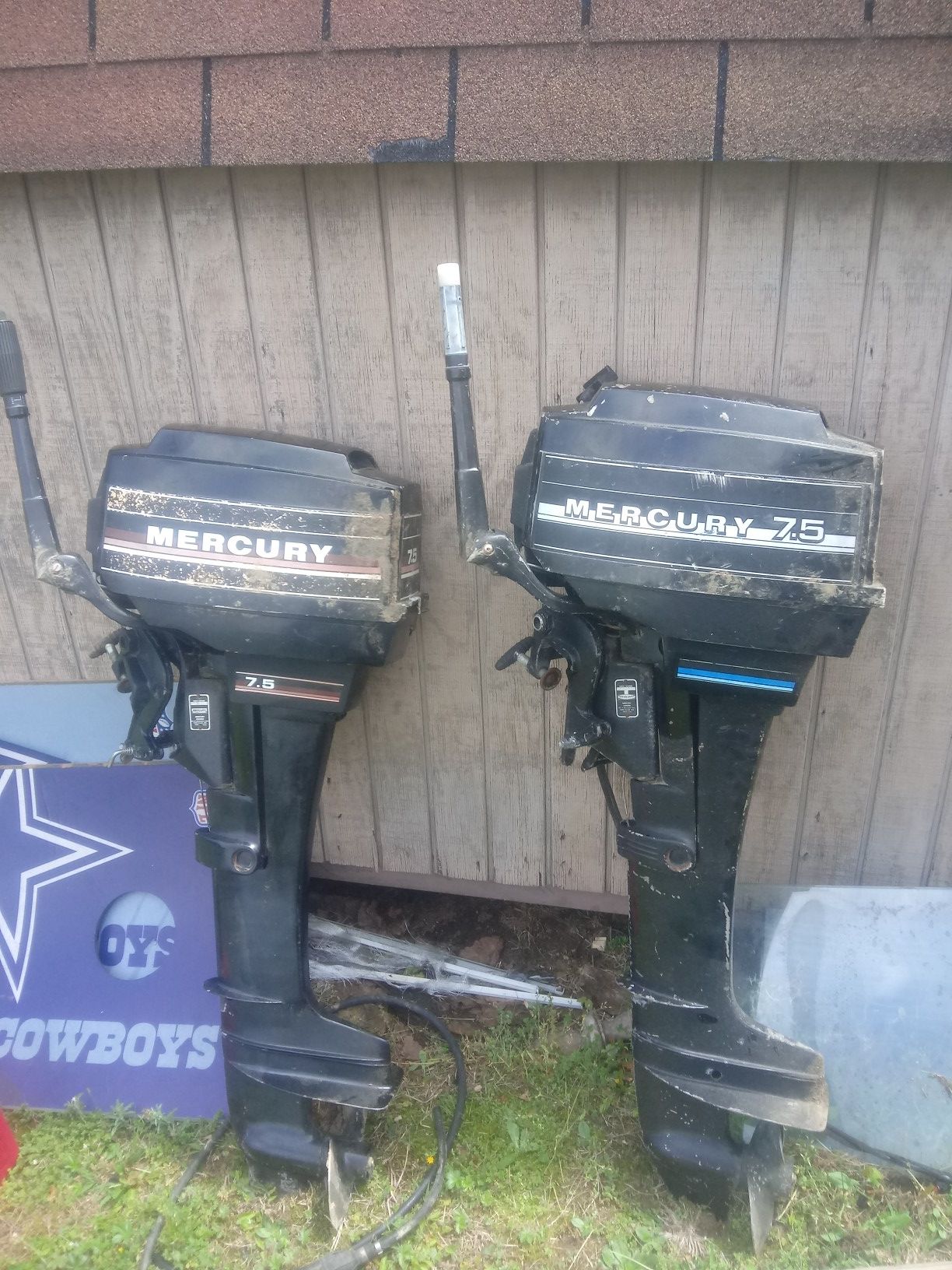 2 Mercury7.5 outboard motors