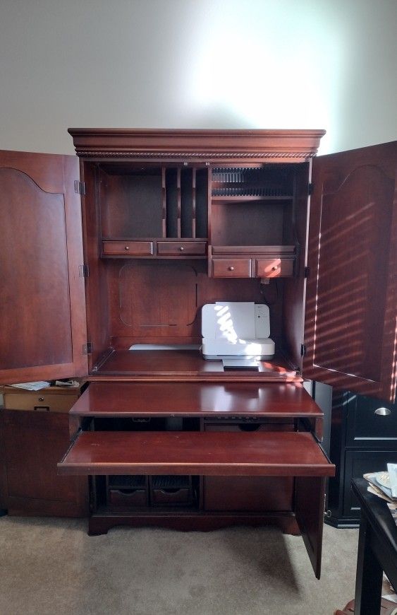 Solid Wood Armoire Desk for Sale in Mount Vernon, WA OfferUp