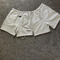 Fear of God Essentials Light Grey Oatmeal Shorts Brand New | 100% Authentic Size Available: Small