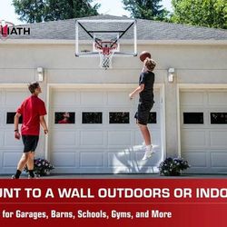 Goaliath 54 inch wall mount basketball hoop adjustable basketball court 