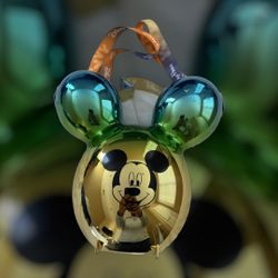 Disney Balloon Mickey Head Popcorn Bucket Metallic Blue Green Gold Ombre UNUSED  Brand new sealed bag …