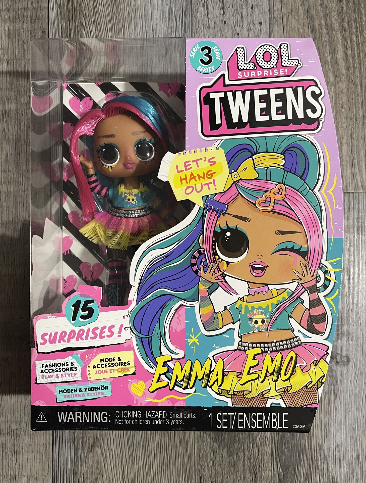 LOL Surprise Tweens Series 3 Emma Emo Fashion Doll with 15 Surprises Including Accessories for Play & Style 