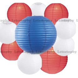 Brand new 10 packs Round Mixed Sized Paper Lanterns for wedding birthday baby shower graduation event home party decoration DIY art craft supplies