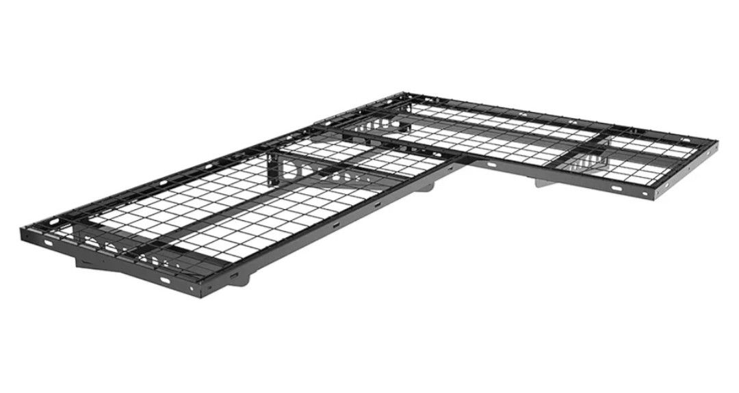 5748: New FLEXIMOUNTS 2 Pack 2x4ft Corner Wall Shelving Garage Storage Rack, 24x48 inch Floating Shelves, 440lbs Total Weight Capacity, Black
Materia