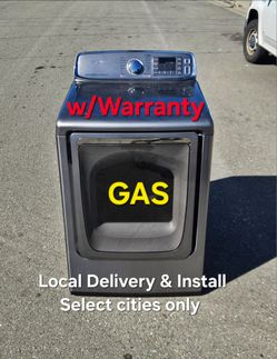 Clean Good Working Samsung GAS Dryer Local Delivery With Warranty