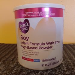 Parents Choice Soy Infant Formula 