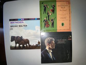 Vtg vinyl records mix lot BEETHOVEN SYMPHONY 9 the Choral CLIBURN REINER WALTER 2 eyes