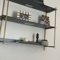 West Elm Floating Lines Metal Wall Shelf - 3-Tiered