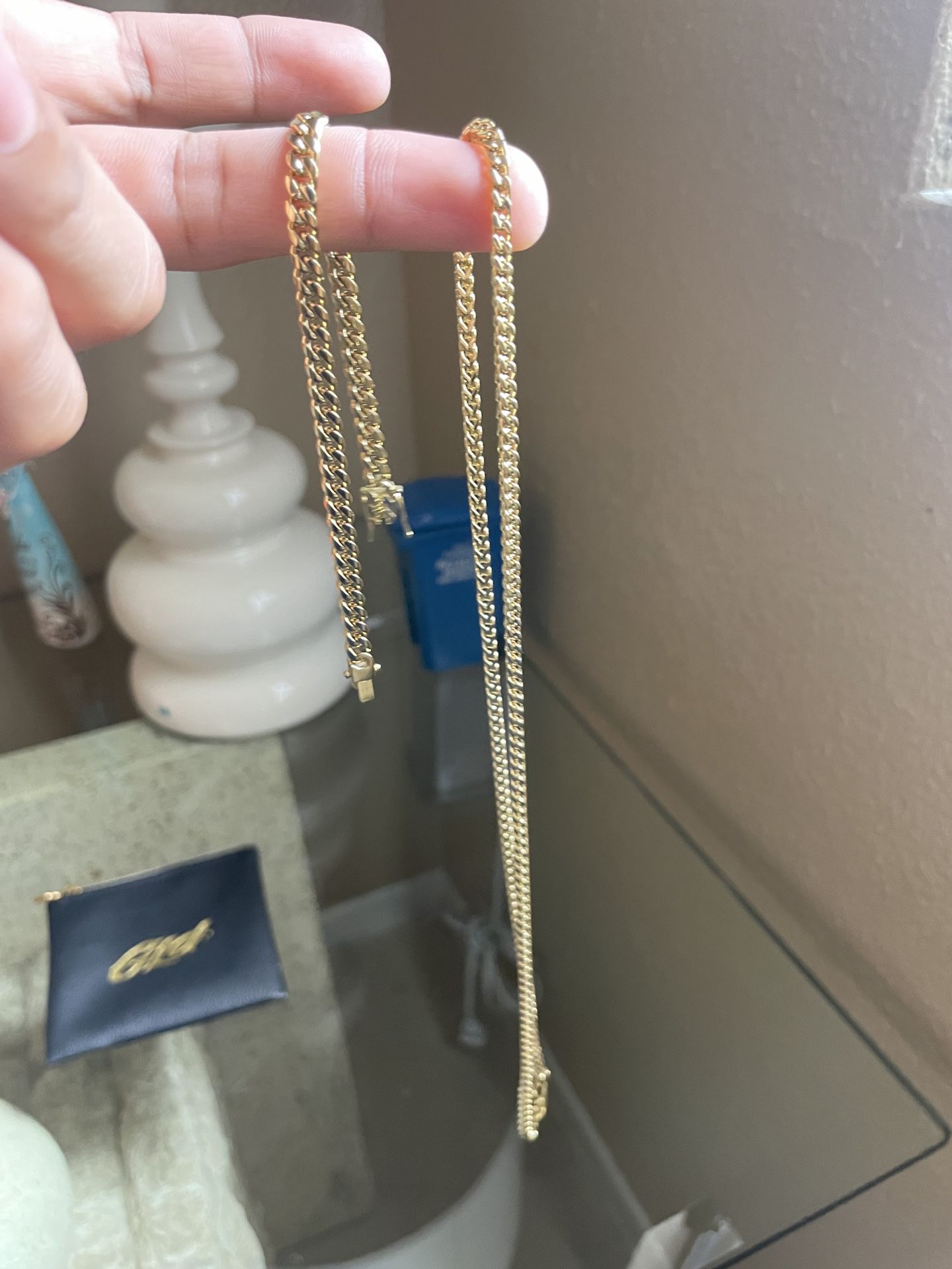 Gold Cuban Link Chain&Bracelet