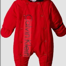Calvin Klein Infant Snowsuit Size 3 To 6 Months Worn Once