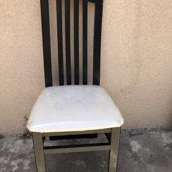 Solid Wood Chair With Cushion Seat. Please Read Description. 