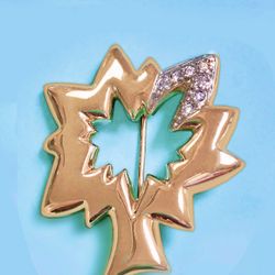 🇦🇹Vintage Pierre Lang Gilded Gold Tree of Life Brooch w/ Crystals